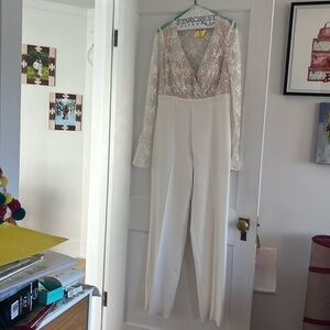 White lace jumpsuit